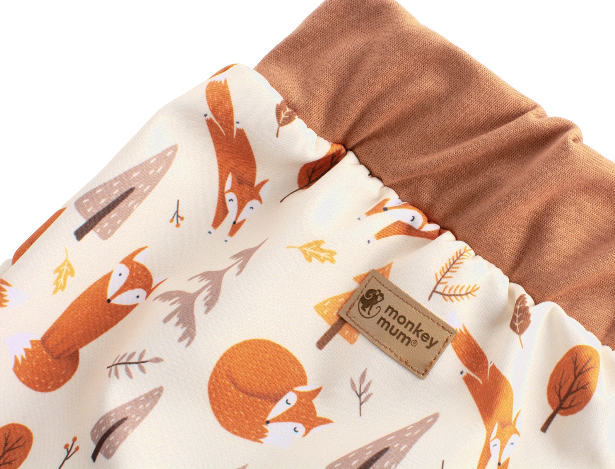 Detské softshellové nohavice s membránou Monkey Mum® - Líščie hrátky