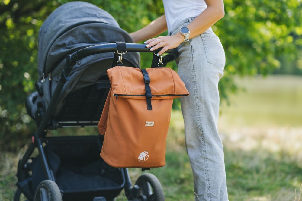 Monkey Mum® Integrovaný keprový batoh k nosiču Carrie - Púštny piesok