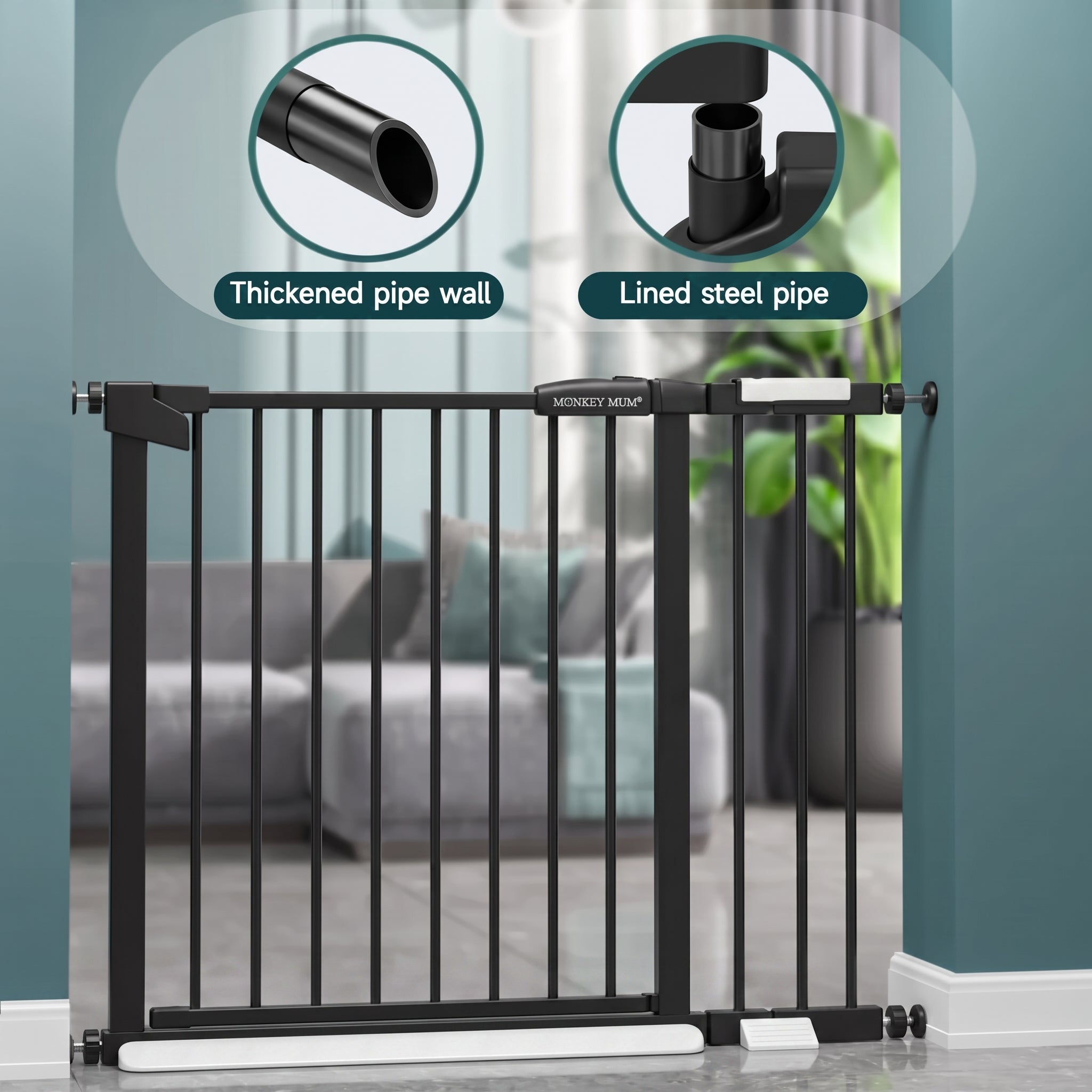 Bezpečnostná zábrana Monkey Mum® – Čierna