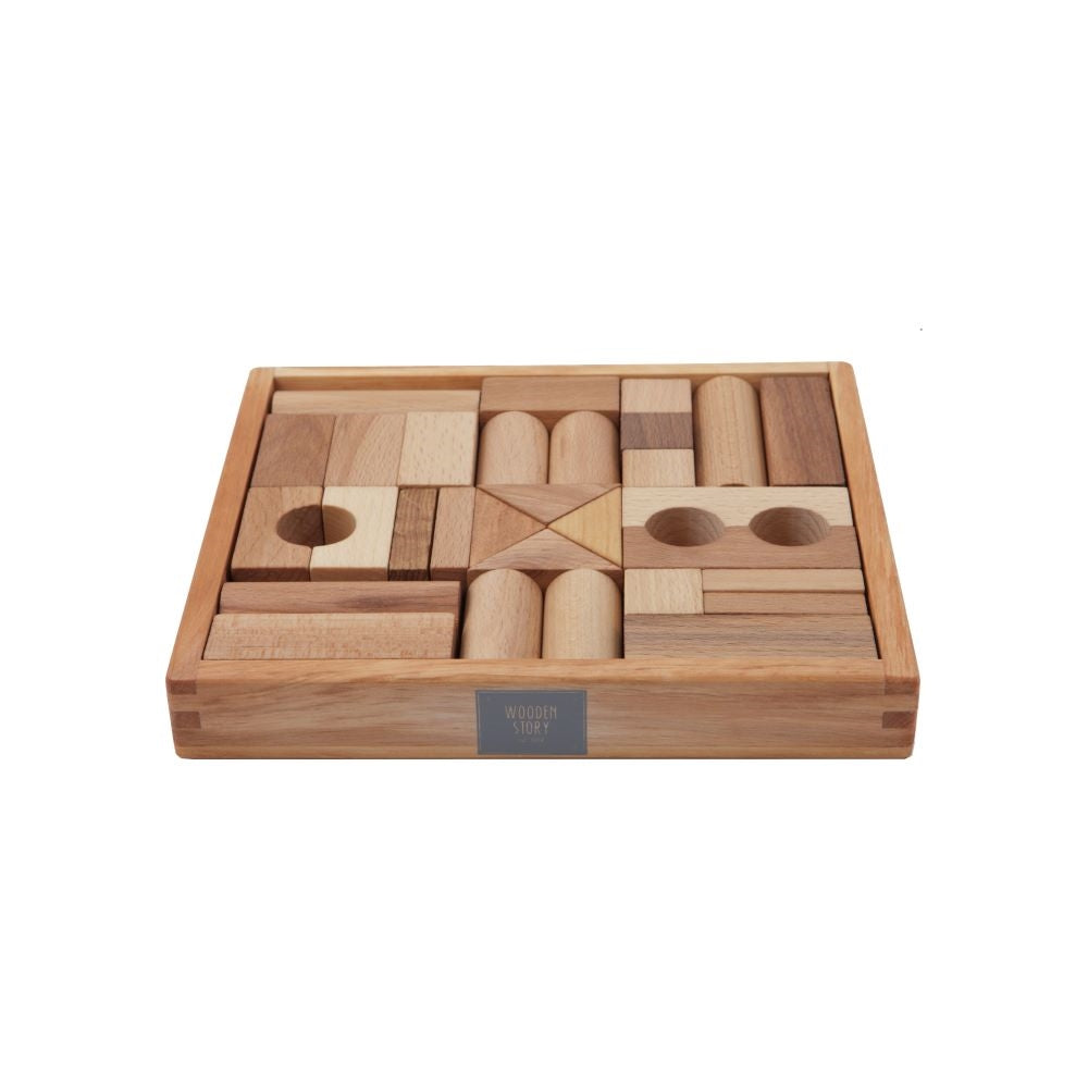 Wooden Story Kocky v drevenej krabičke - 30 ks - Prírodné