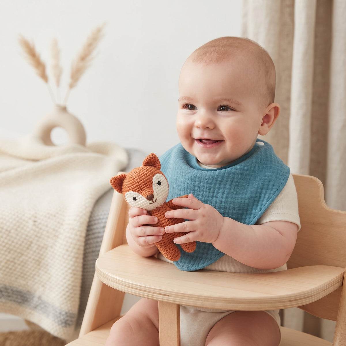 Mušelínový slintáčik Monkey Mum® - Mentolka