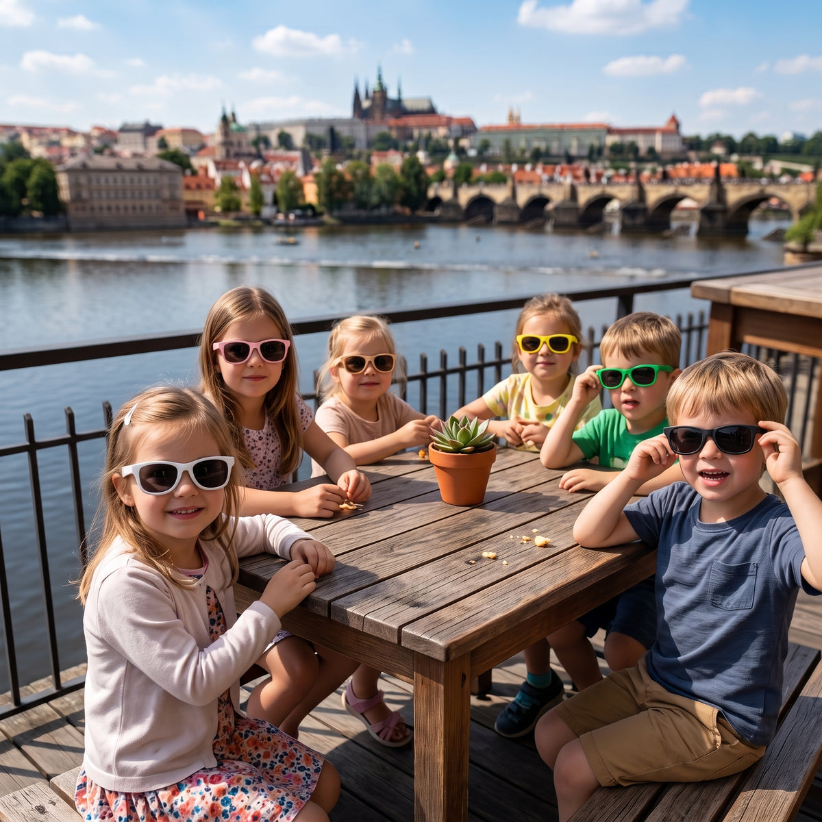 Detské slnečné okuliare Monkey Mum® - Žabie žmurkanie - viac farieb