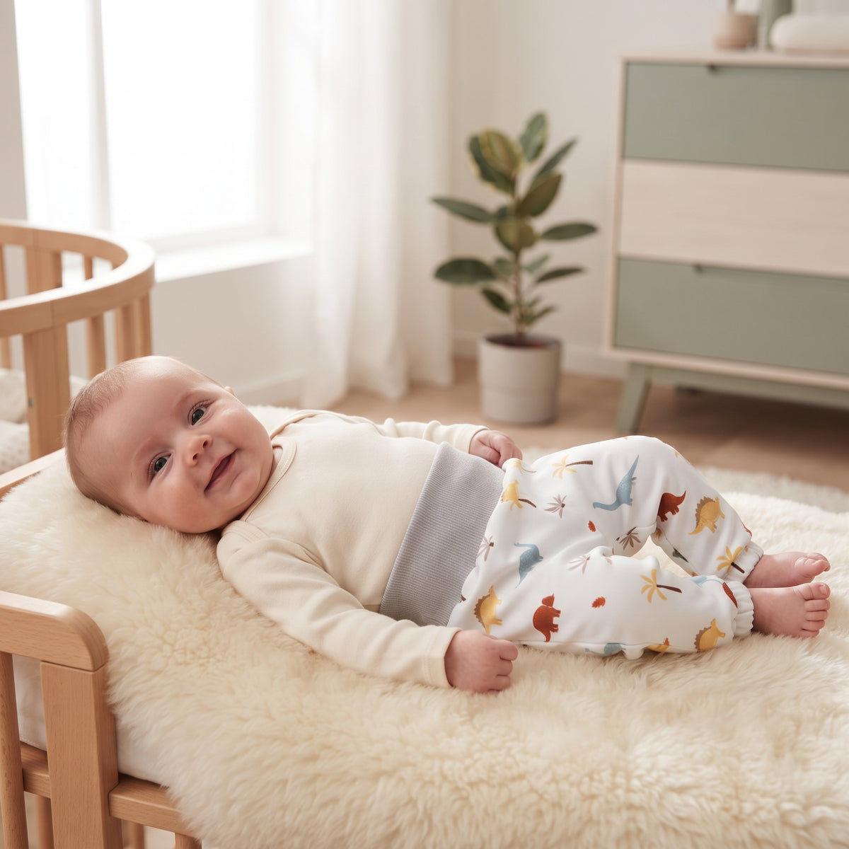 Detské softshellové nohavice s membránou Monkey Mum® - Dinosauří príbeh