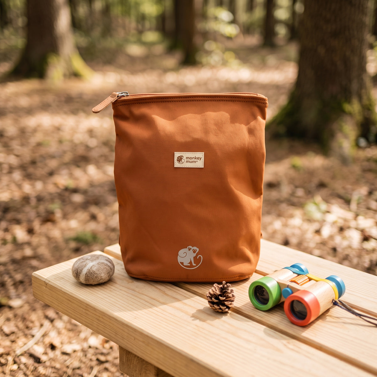 Detský softshellový batôžtek Monkey Mum® - Jesenné lístie