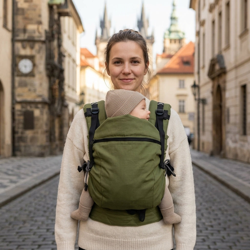 Monkey Mum® Ergonomický rastúci nosič Carrie - Farby lesa