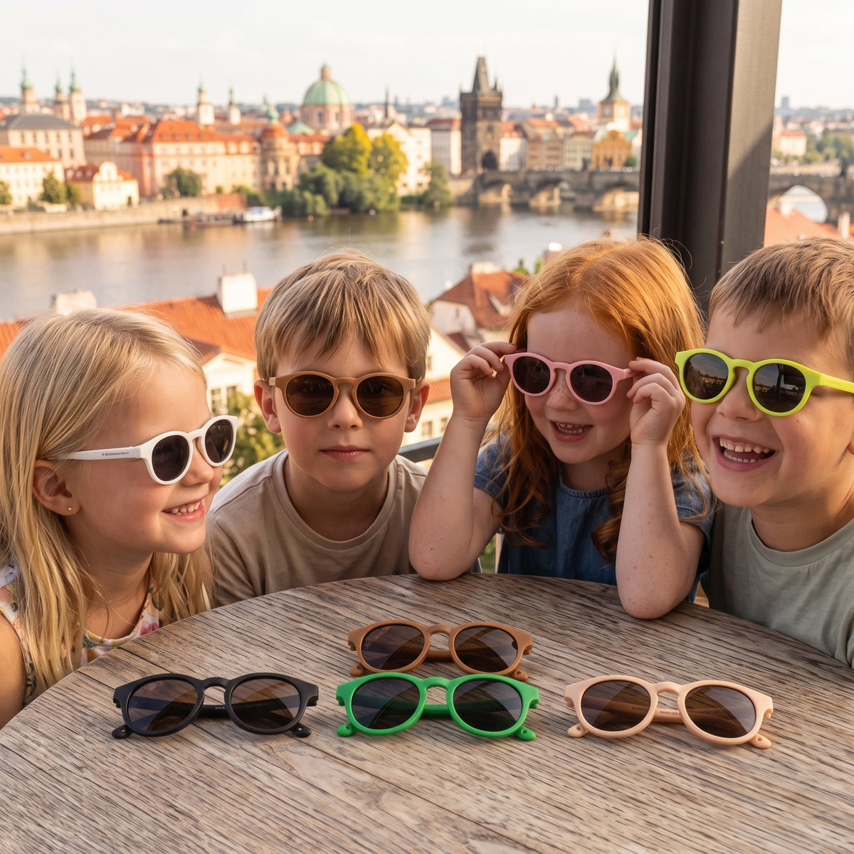 Detské slnečné okuliare Monkey Mum® - Opičí výraz - viac farieb