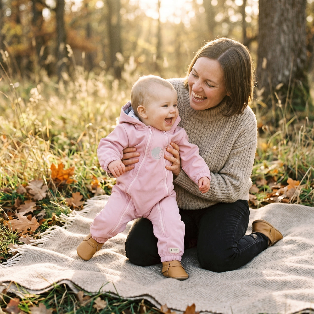 Monkey Mum® Softshellová kombinéza s membránou –Cukrové zvieratká - veľ. 62/68, 74/80