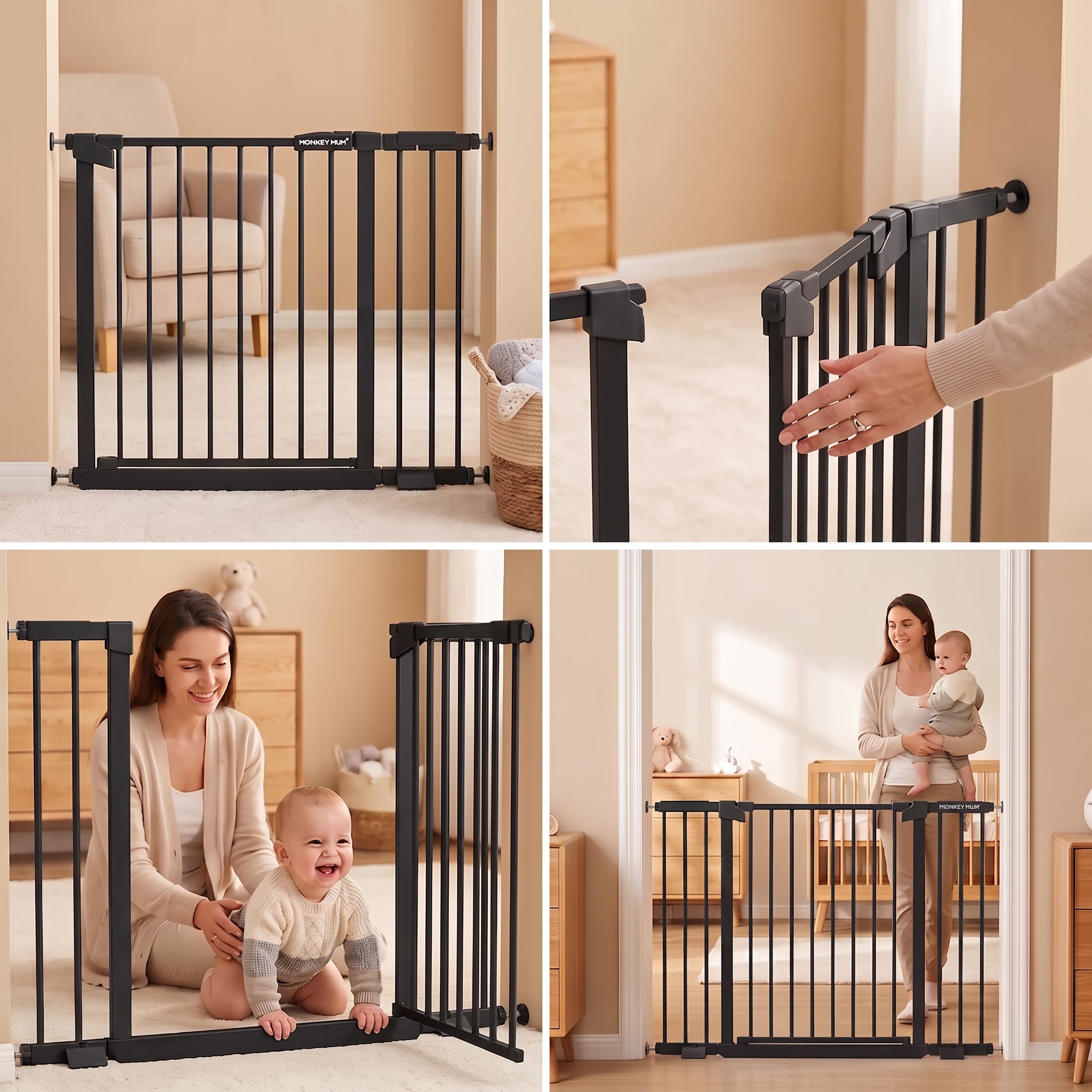 Predĺženie k bezpečnostnej zábrane Monkey Mum® – čierne