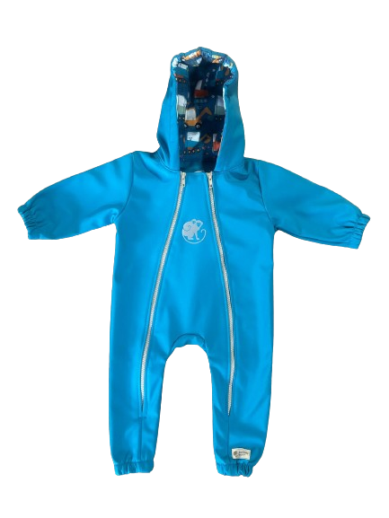 Monkey Mum® Softshellová kombinéza s membránou – Veselé stavenisko - veľ. 62/68, 74/80