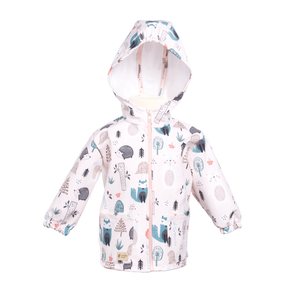 Detská softshellová bunda s membránou Monkey Mum® - Denné zvieratká