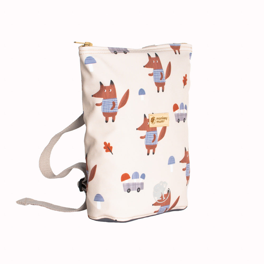 Detský softshellový batôžtek Monkey Mum® - Líšky na hubách