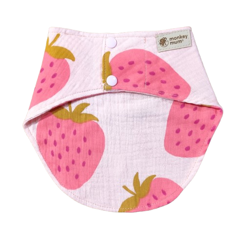 Mušelínový slintáčik Monkey Mum® - Jahoda
