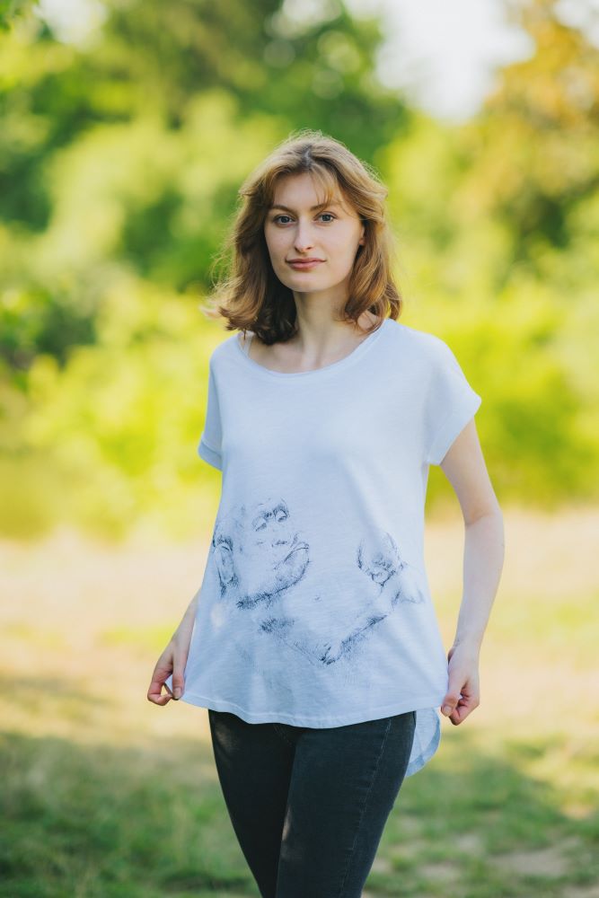 Kojace tričko Monkey Mum® biele - opička