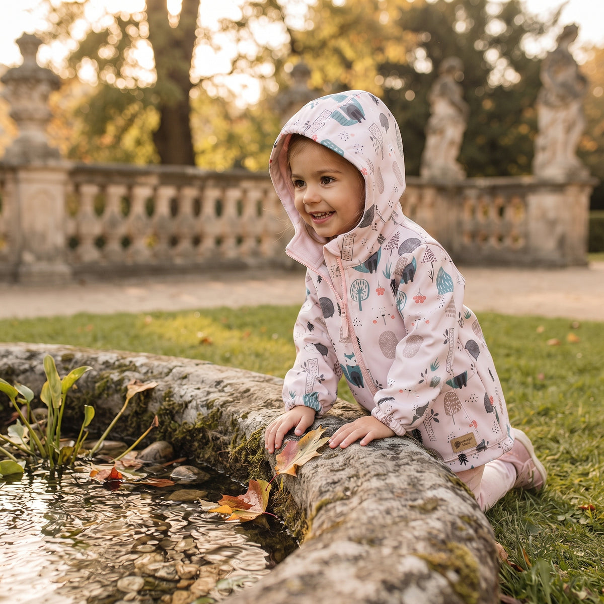 Detská softshellová bunda s membránou Monkey Mum® - Denné zvieratká