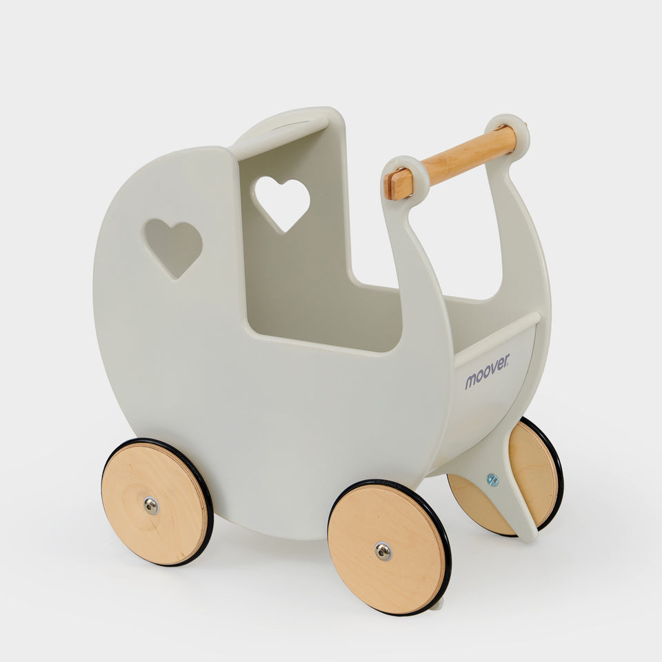 Moover Tradičný kočík pre bábiky - Biely
