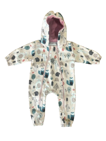 Monkey Mum® Softshellová kombinéza s membránou – Denné zvieratká - veľ. 62/68, 74/80