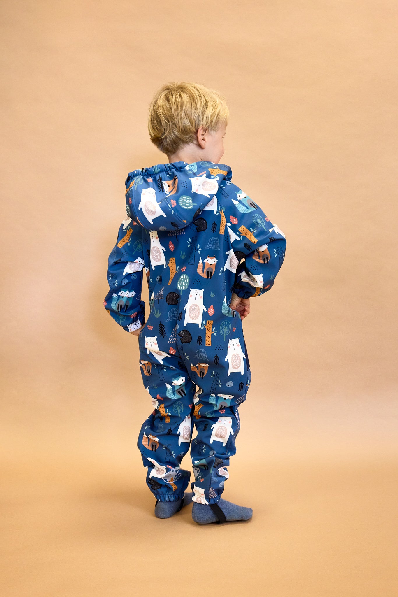 Monkey Mum® Detská zimná softshellová kombinéza s baránkom - Rozprávkový Večerníček - veľ. 62/68, 74/80