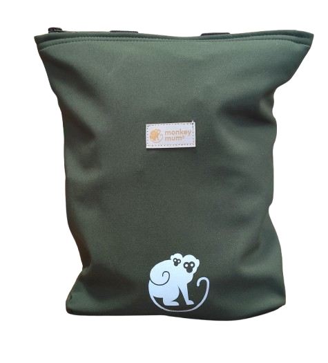 Detský softshellový batôžtek Monkey Mum® - Tmavozelený