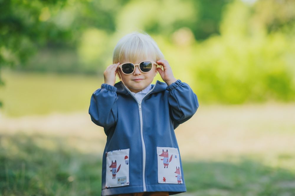Detská softshellová bunda s membránou Monkey Mum® - Tajomný výlet s líškou