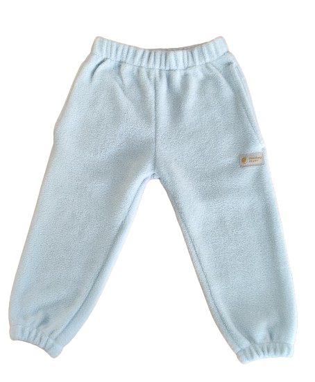 Monkey Mum® Flísové tepláčky - Svetlomodré