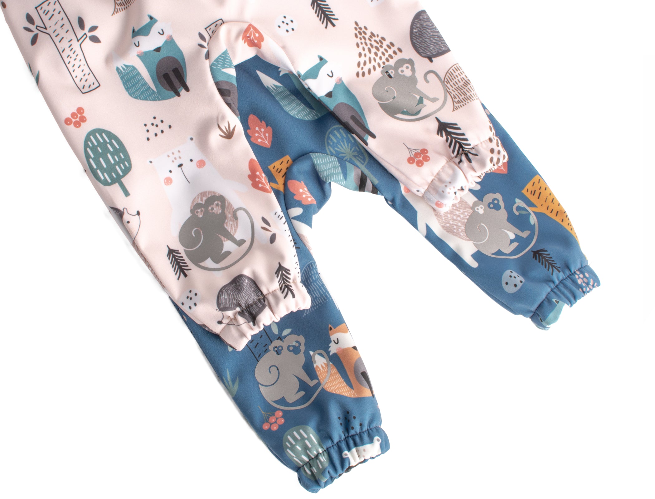 Detské softshellové nohavice s membránou Monkey Mum® - Nočné zvieratká