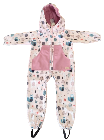 Monkey Mum® Softshellová kombinéza s membránou – Denné zvieratká - veľ. 98/104, 110/116