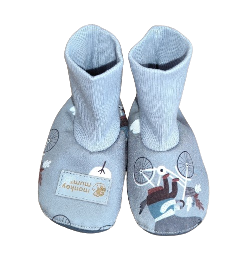 Monkey Mum® Softshellové capáčky s membránou - Vlci na bicykli
