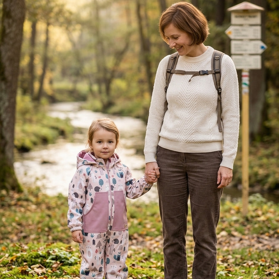 Monkey Mum® Softshellová kombinéza s membránou – Denné zvieratká - veľ. 98/104, 110/116