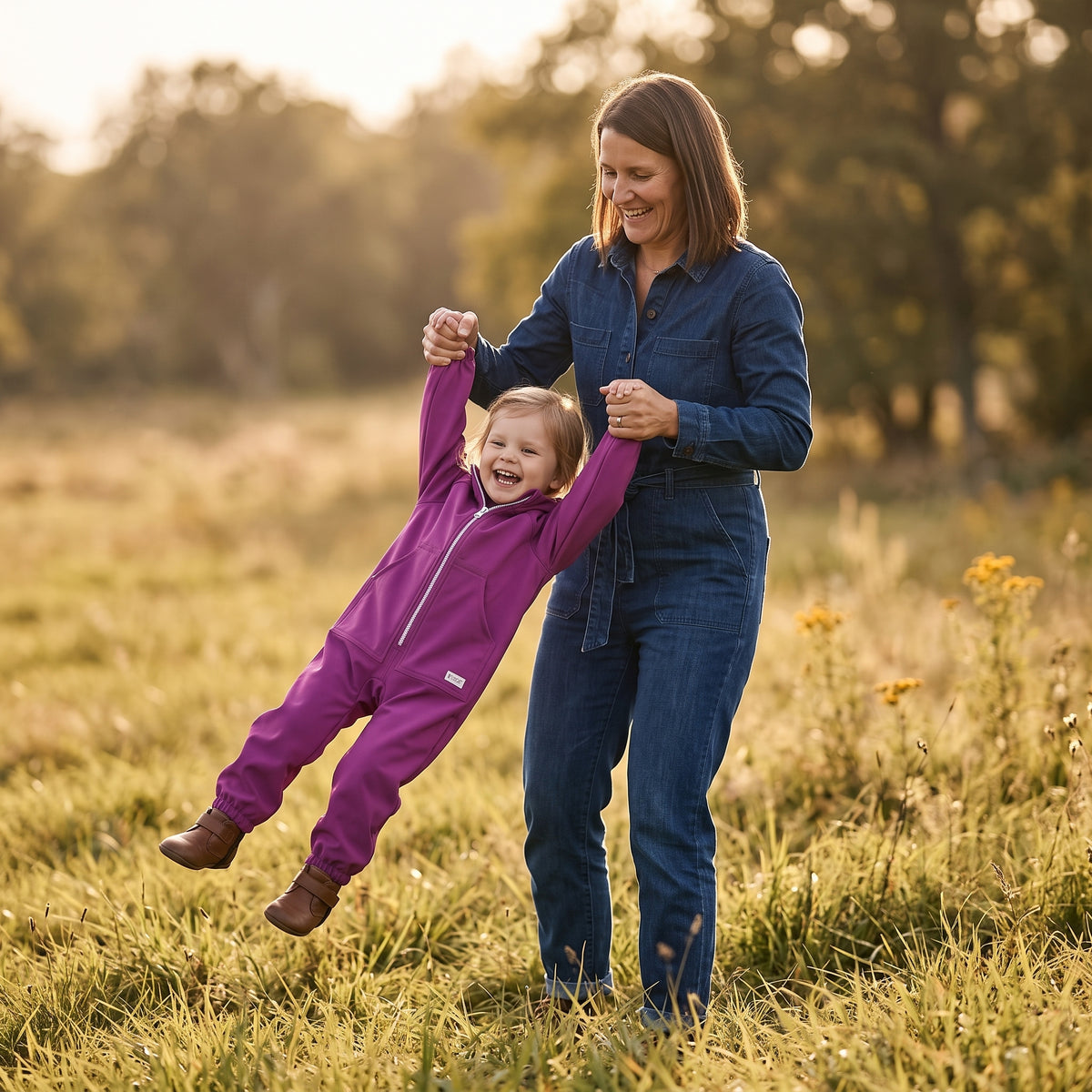 Monkey Mum® Softshellová kombinéza s membránou – Šťavnatá malina - veľ. 98/104, 110/116