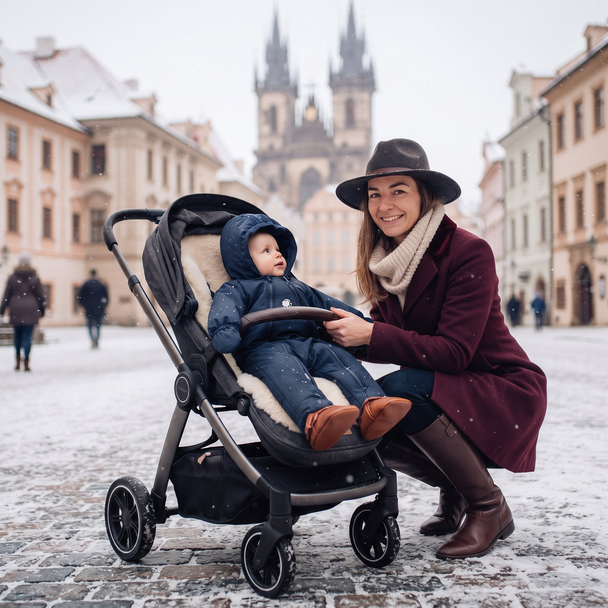 Monkey Mum® Detská zimná softshellová kombinéza s baránkom - Rozprávkový Večerníček - veľ. 62/68, 74/80