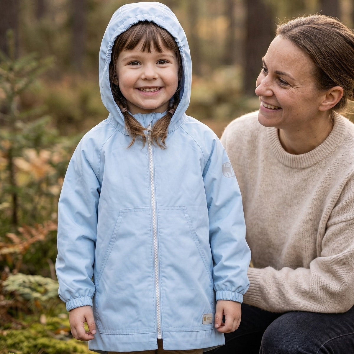 Monkey Mum® Šuštiaková bunda s raglánovým rukávom - Svetlomodrá