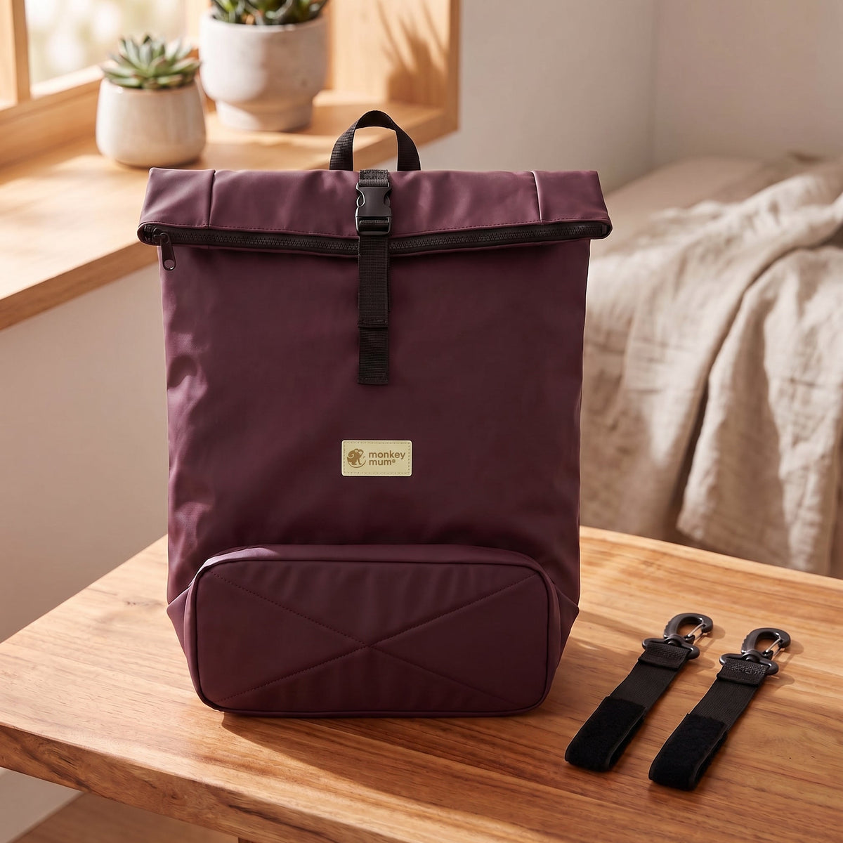 Monkey Mum® Softshellový batoh na kočík – Medvedia stopa
