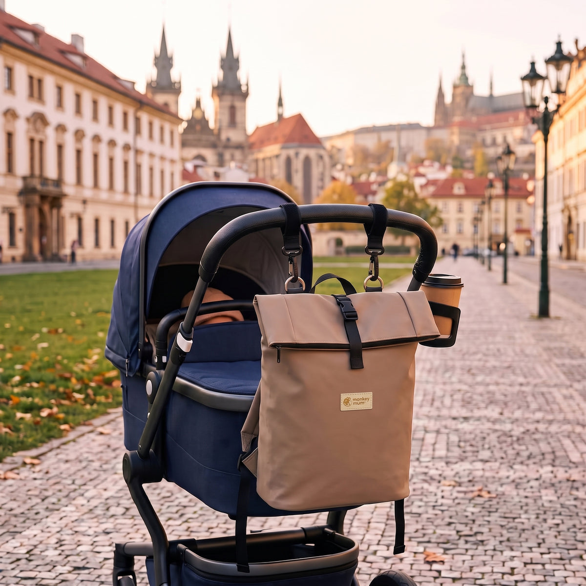 Monkey Mum® Softshellový batoh na kočík – Safari Tour