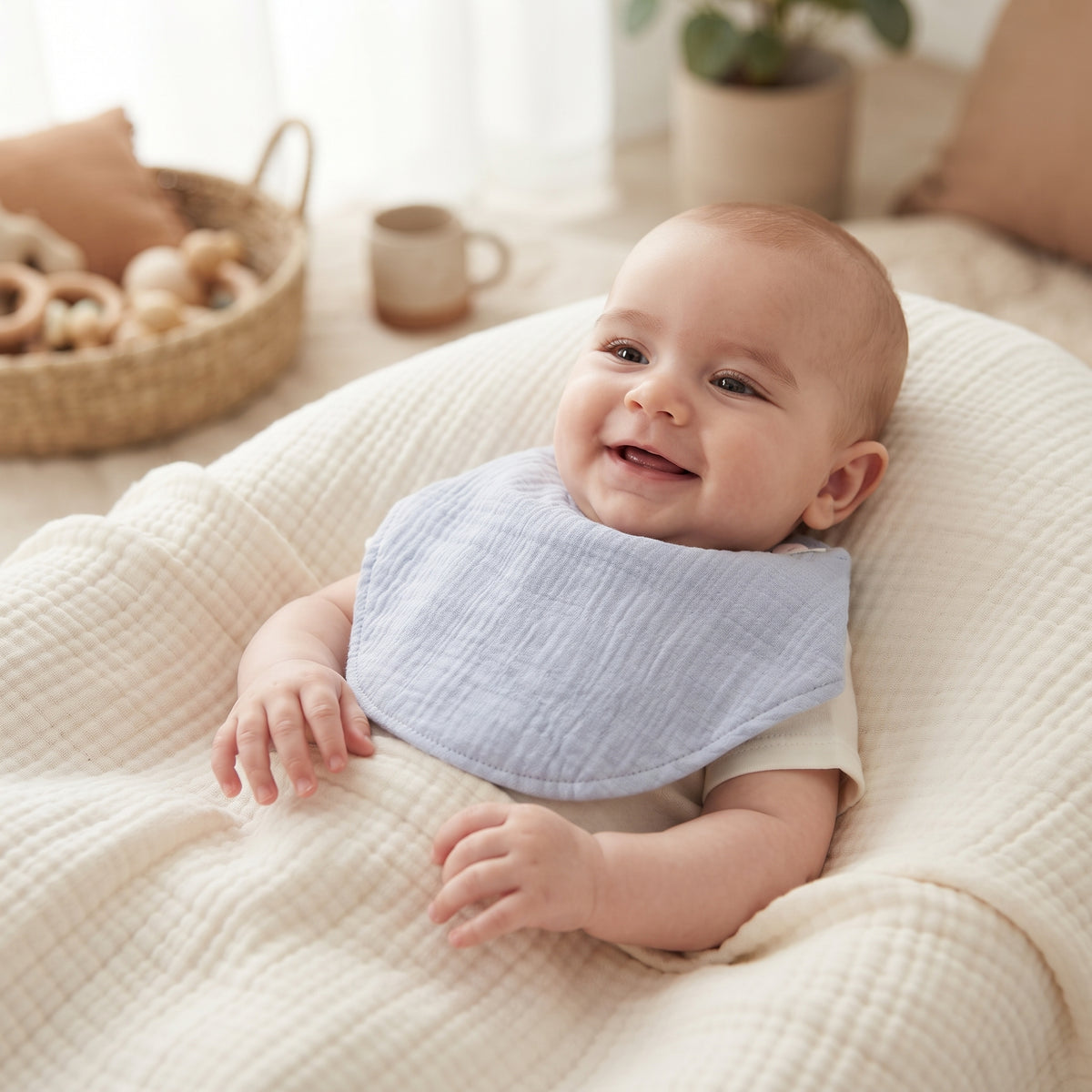 Mušelínový slintáčik Monkey Mum® - Fialka