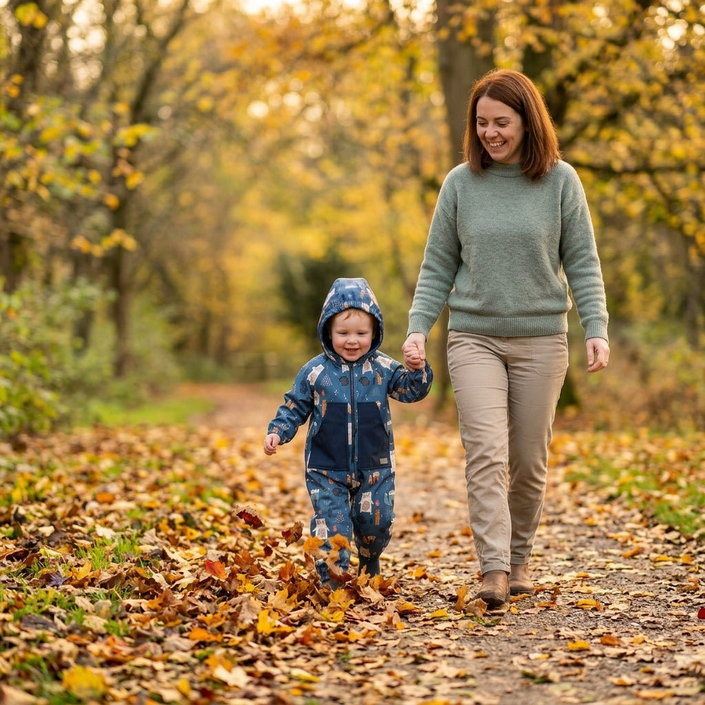 Monkey Mum® Softshellová kombinéza s membránou – Nočné zvieratká - veľ. 98/104, 110/116