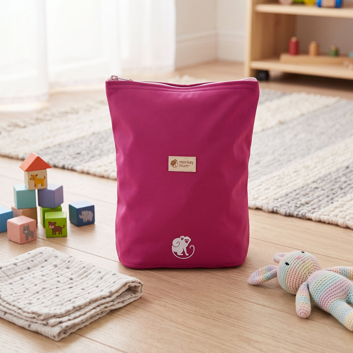 Detský softshellový batôžtek Monkey Mum® - Šťavnatá malina