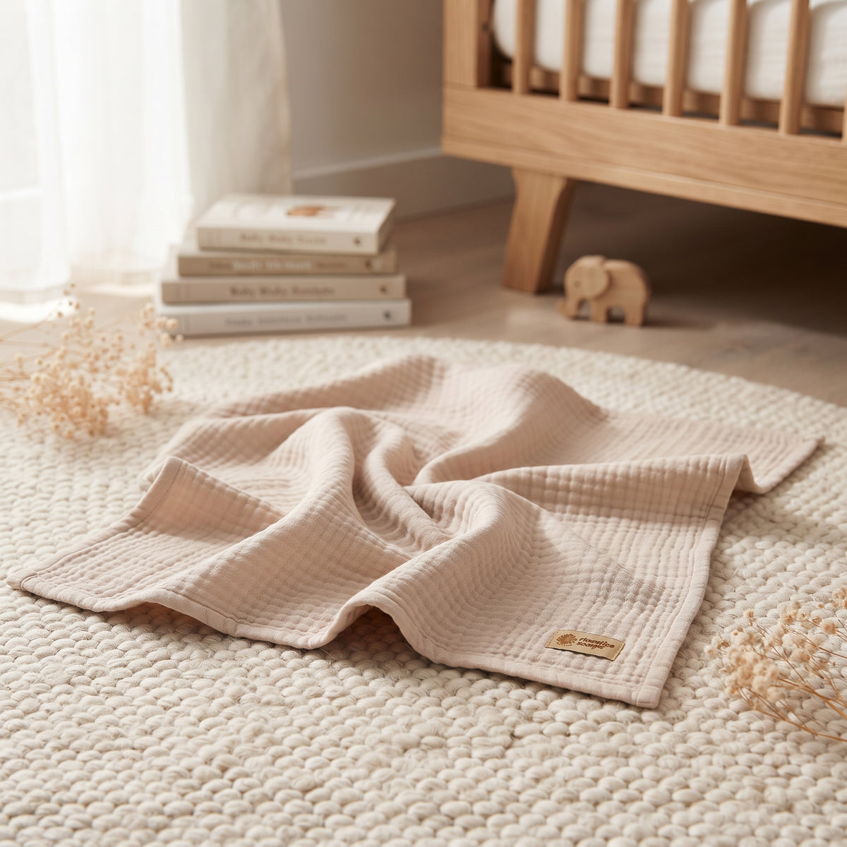 Mušelínová plienka Monkey Mum® - Béžová