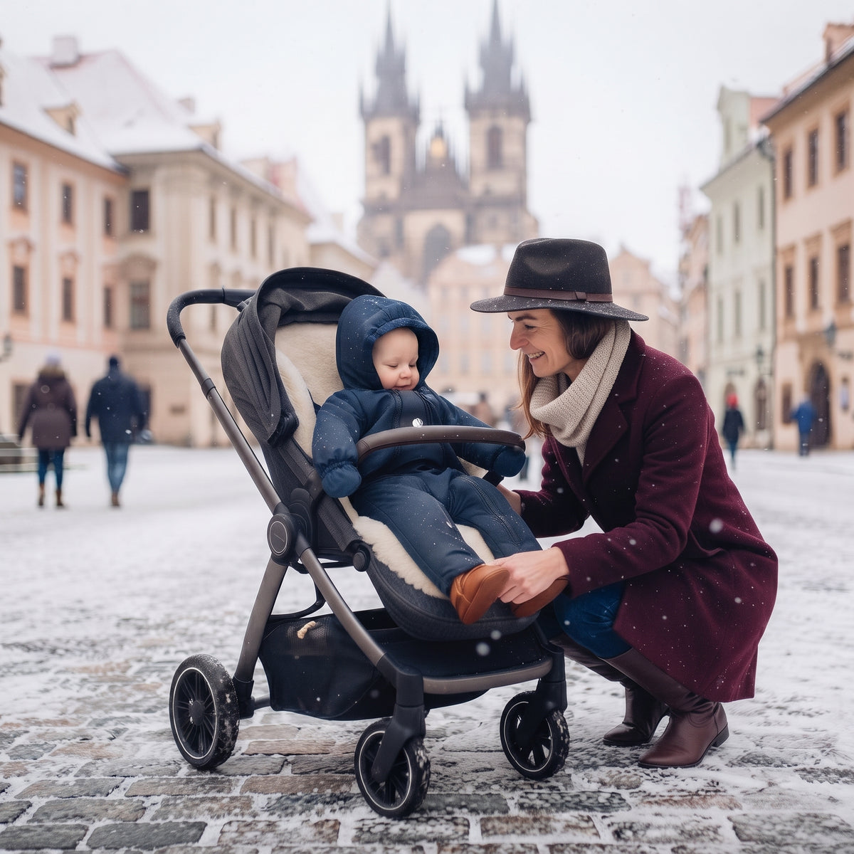 Monkey Mum® Detská zimná softshellová kombinéza s baránkom - Rozprávkový Večerníček - veľ. 62/68, 74/80