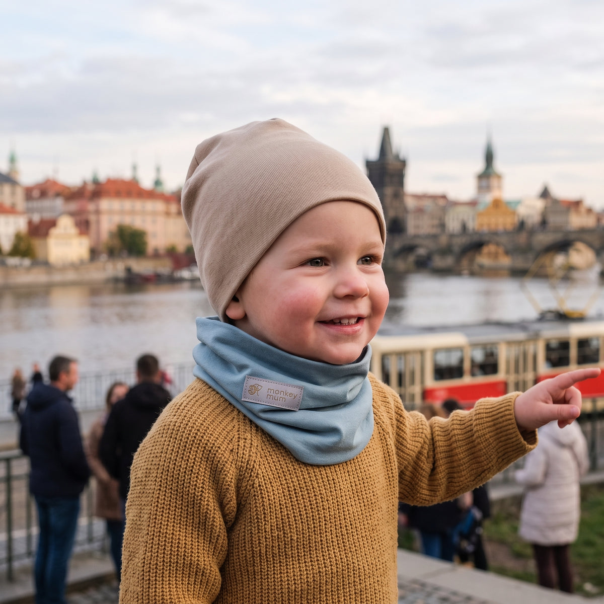 Nákrčník Monkey Mum® - Svetlomodrý