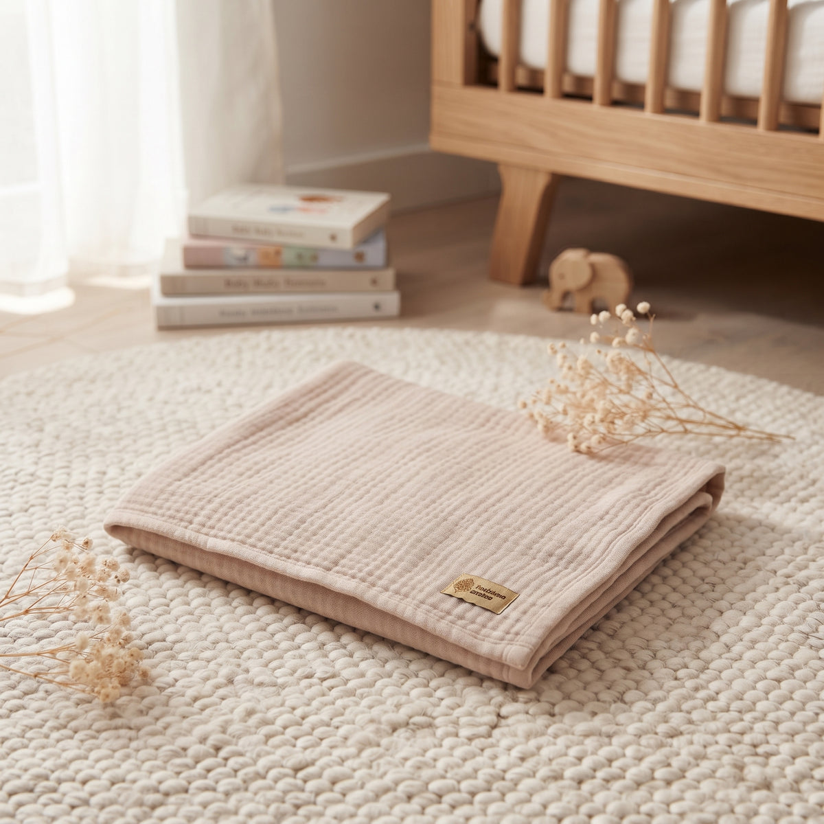 Mušelínová plienka Monkey Mum® - Béžová