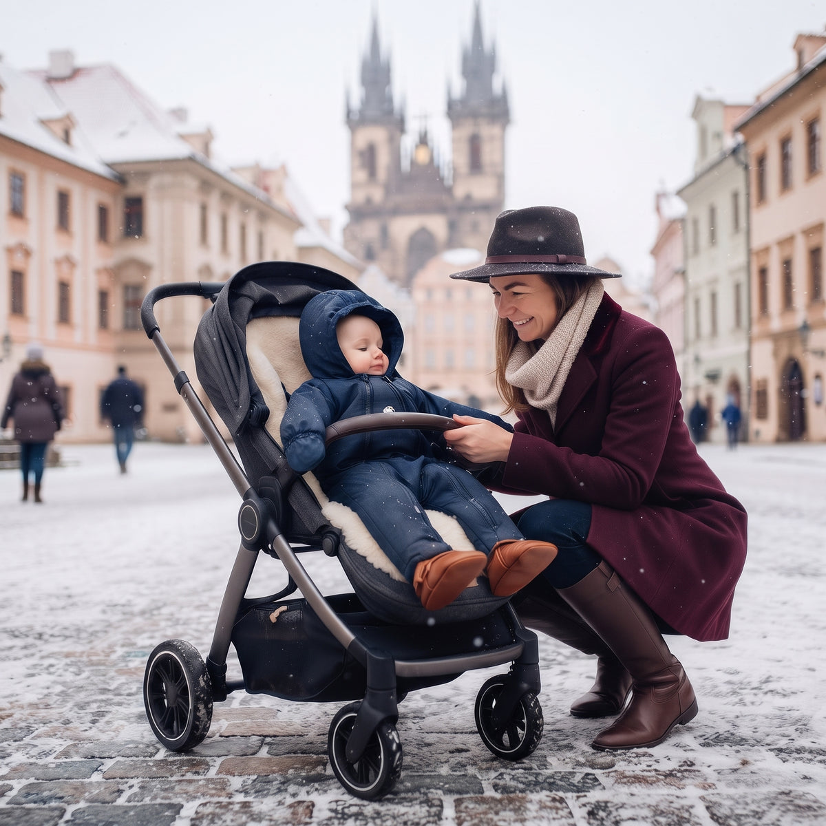 Monkey Mum® Detská zimná softshellová kombinéza s baránkom - Rozprávkový Večerníček - veľ. 62/68, 74/80