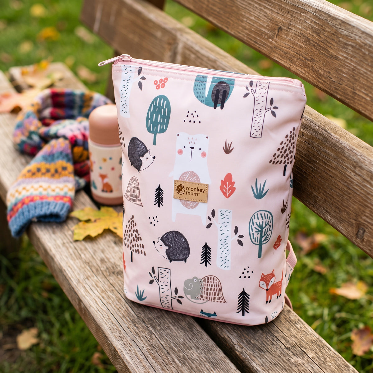 Detský softshellový batôžtek Monkey Mum® - Denné zvieratká
