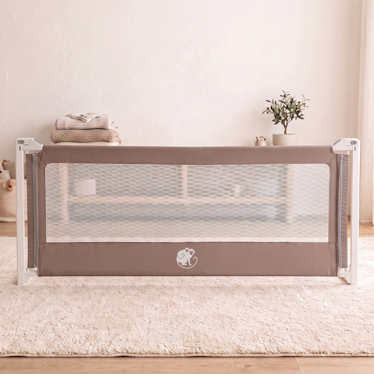 Plachta na zábranu na posteľ Monkey Mum® Popular – Tmavosivá
