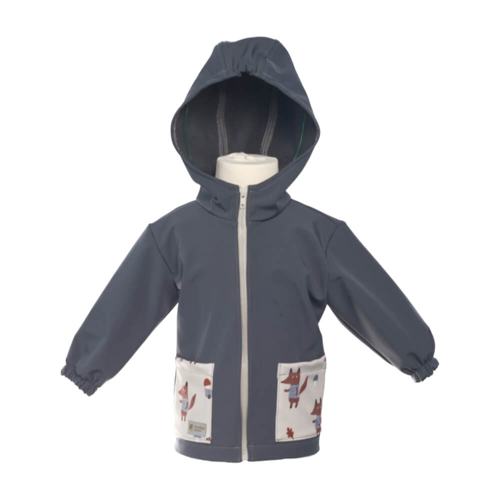 Detská softshellová bunda s membránou Monkey Mum® - Tajomný výlet s líškou