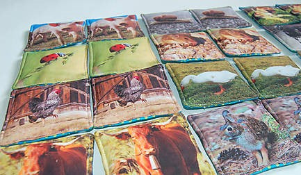 MyMoo Textilné pexeso - 16 párov - Zvieratá, komplet