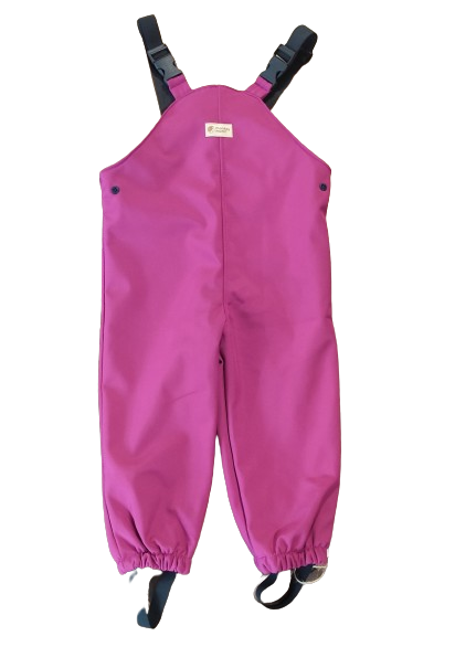 Monkey Mum® Softshellové nohavice s trakmi s membránou - Šťavnatá malina