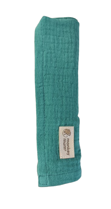 Mušelínová plienka Monkey Mum® - Tmavozelená