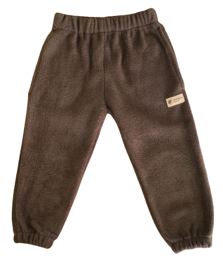 Monkey Mum® Flísové tepláčky - Hnedé