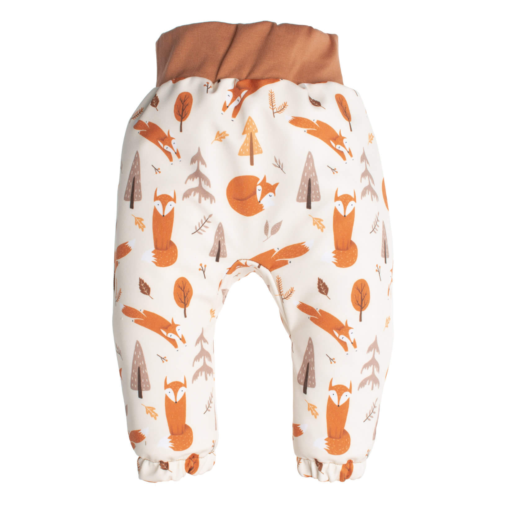 Detské softshellové nohavice s membránou Monkey Mum® - Líščie hrátky