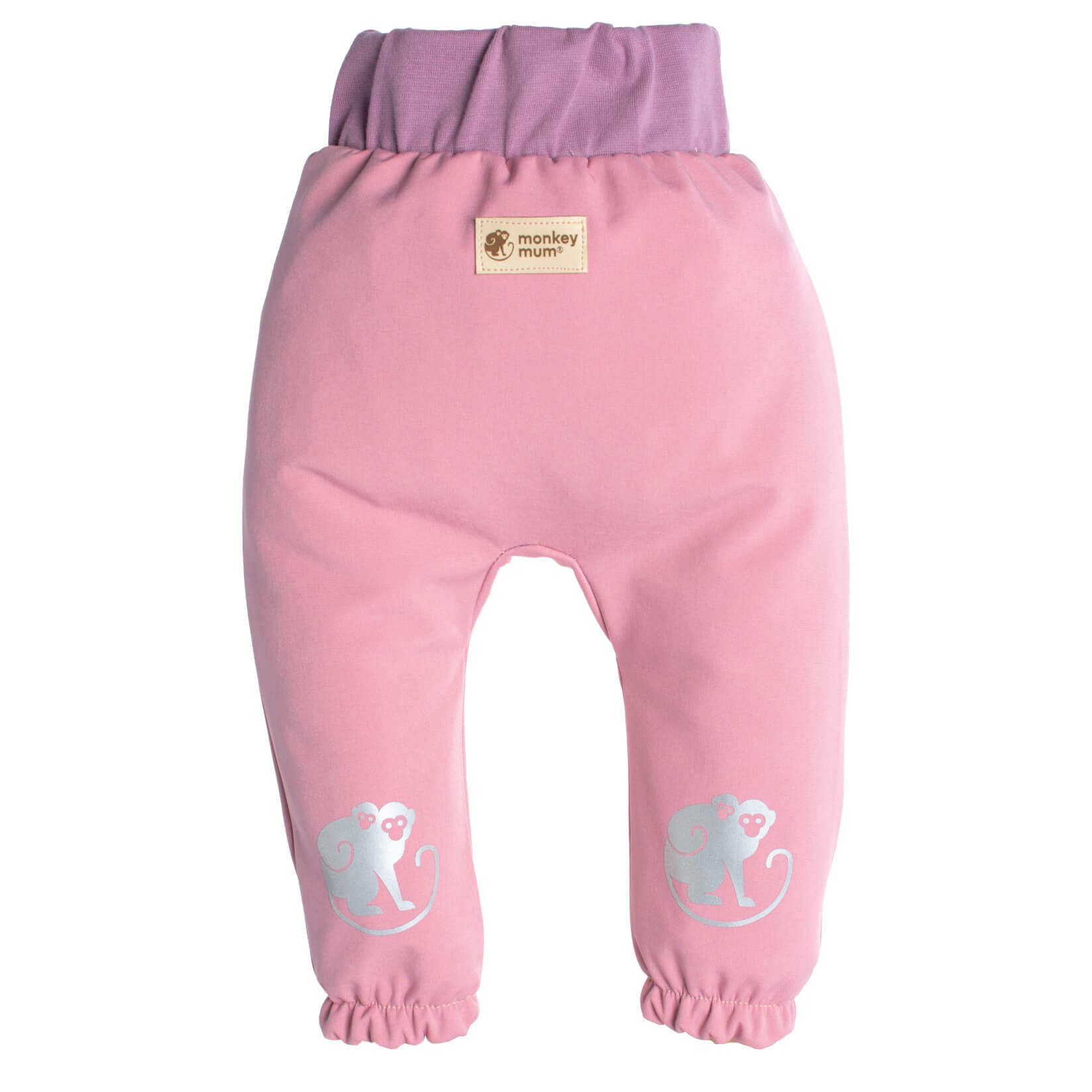 Detské softshellové nohavice s membránou Monkey Mum® - Cukrová vata